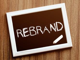 Rebrand'Rebrand' written on chalkboard